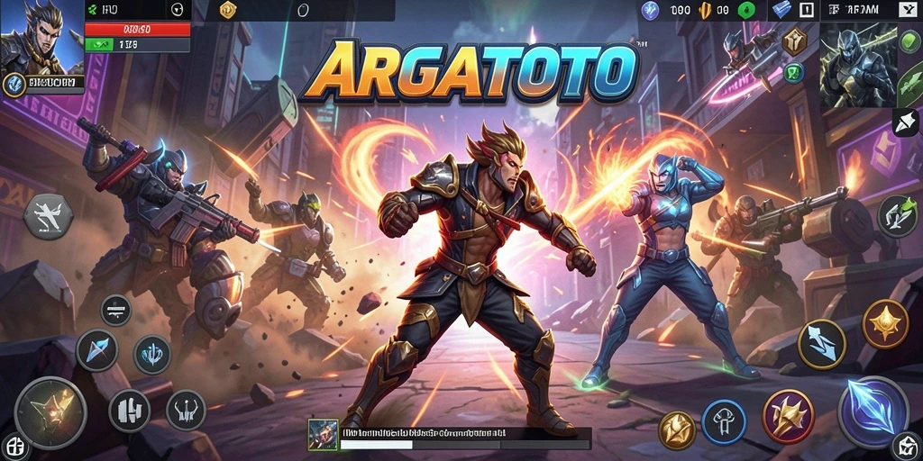 Gameplay Fighting ARGATOTO yang mendebarkan dan penuh aksi.