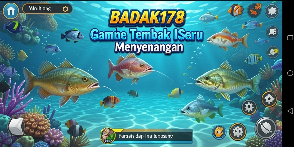 Tampilan gameplay seru dalam game Tembak Ikan BADAK178.