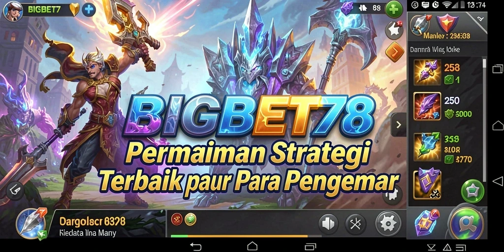 Tangkapan layar gameplay BIGBET78 menampilkan pertempuran strategi yang intens.