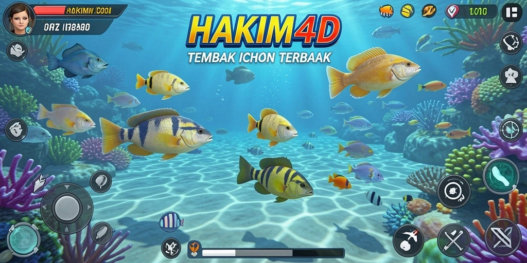 Screenshot gameplay HAKIM4D yang menampilkan aksi Tembak Ikan.