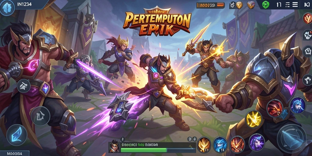 Gameplay seru dalam pertempuran MOBA yang intens.