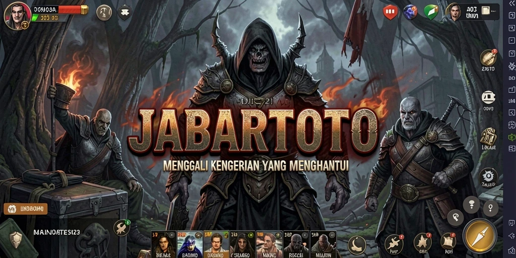 Gambaran gameplay JABARTOTO dengan kengerian dan teka-teki.