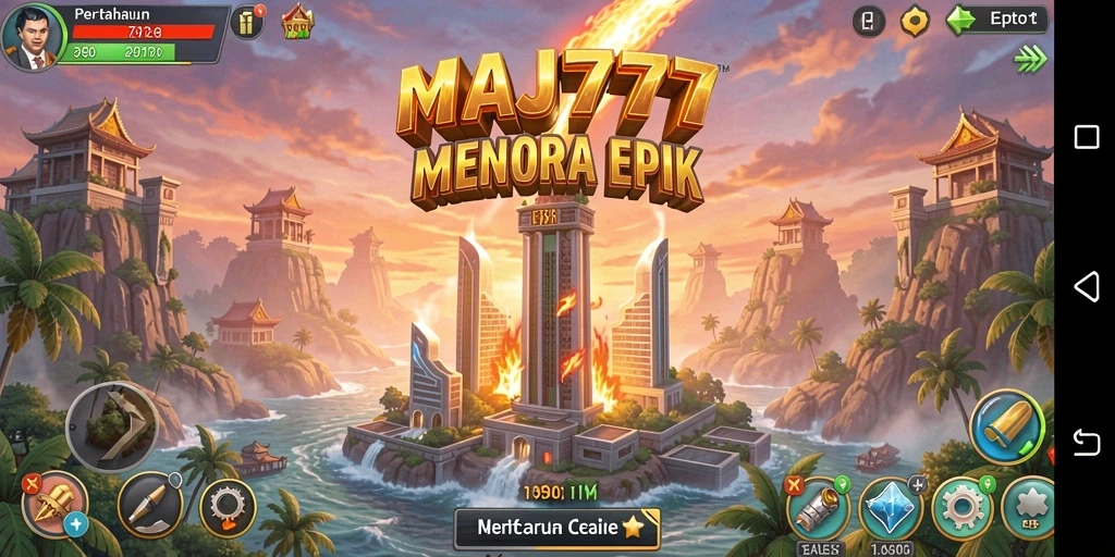 Tampilan permainan Tower Defense yang penuh aksi dan strategi cerdas.