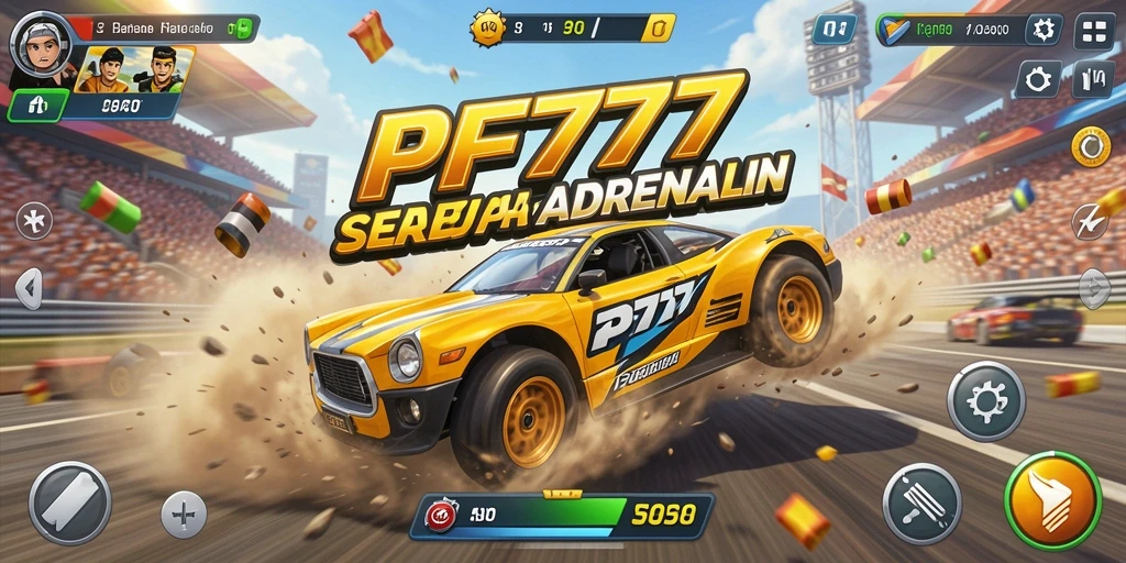 Tampilan gameplay balap yang menegangkan di PF777.