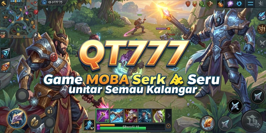 Menampilkan aksi seru dan strategi dalam gameplay MOBA.