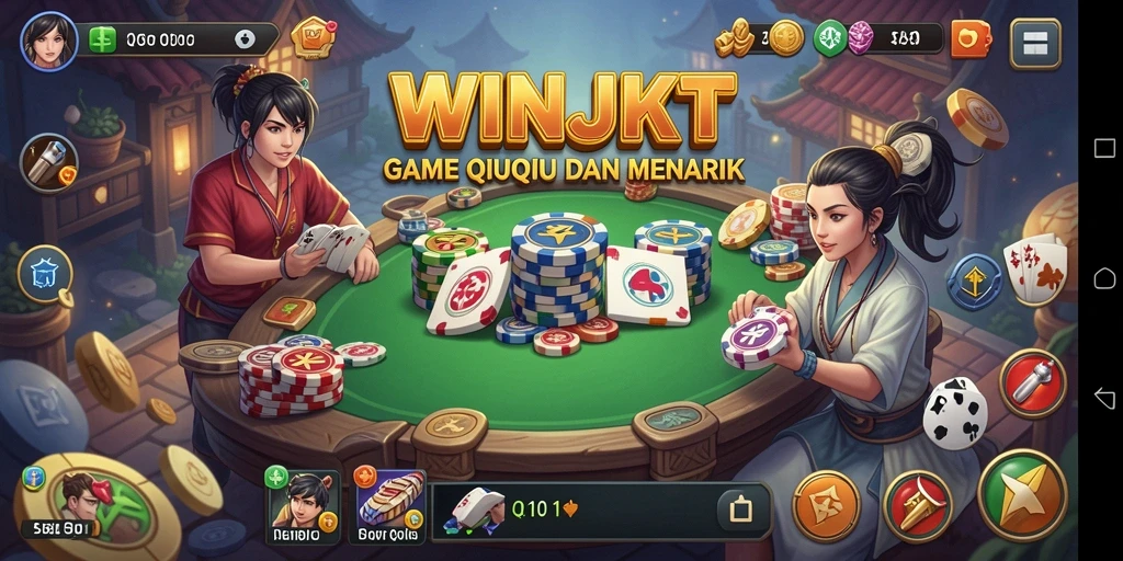 Tampilan gameplay seru dari game QiuQiu WINJKT.